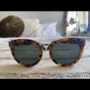 TOMS Yvette sunglasses in tortoise shell & green